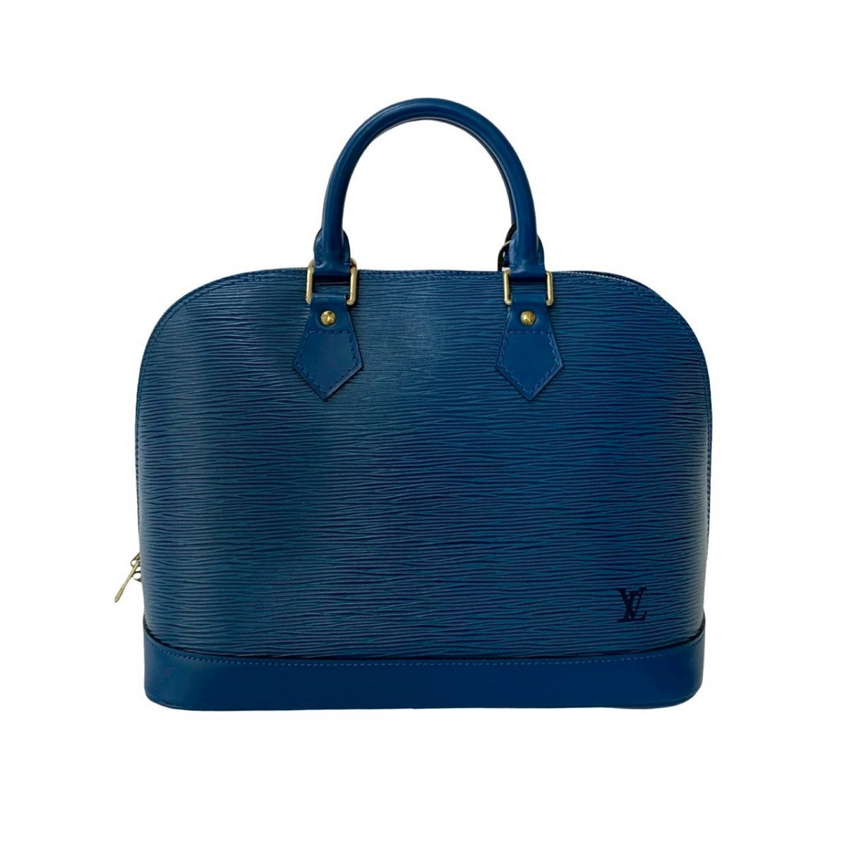 Louis Vuitton Epi Alma PM Leather Blue Handbag