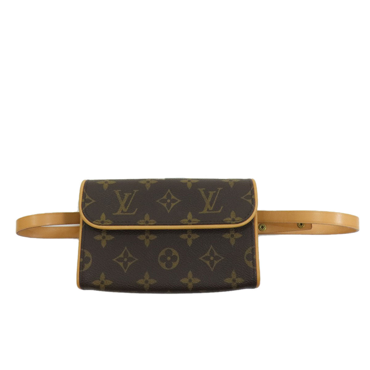 Louis Vuitton Hip M51855 Pochette Florentine Monogram Canvas Brown Clutch Bag