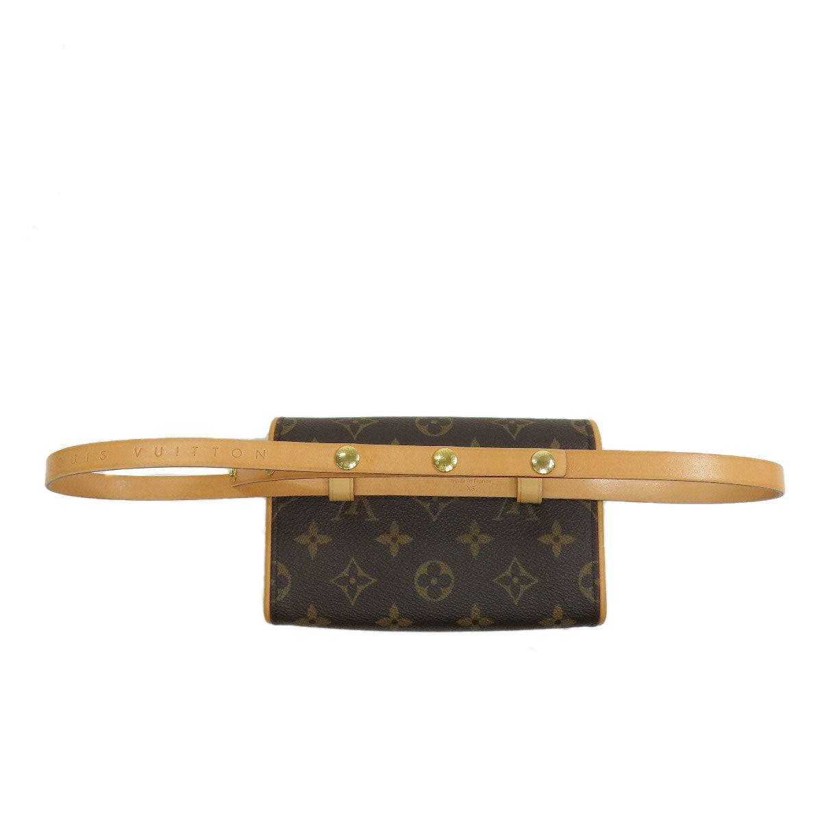 Louis Vuitton Hip M51855 Pochette Florentine Monogram Canvas Brown Clutch Bag