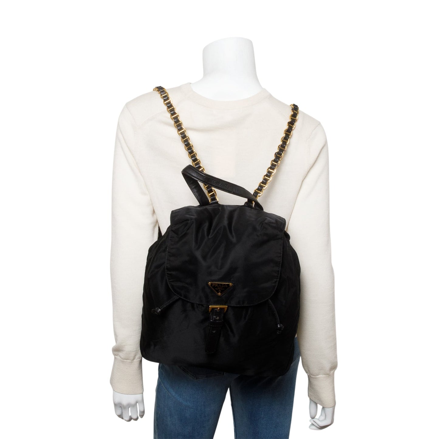 Prada Tessuto Backpack Handbag Nylon Black