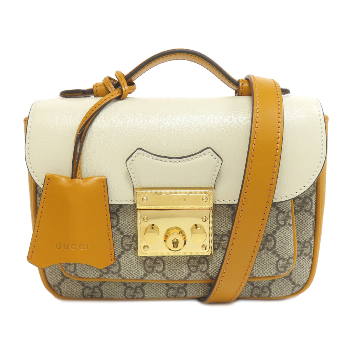 Gucci PVC GG Supreme 2WAY Brown Handbag