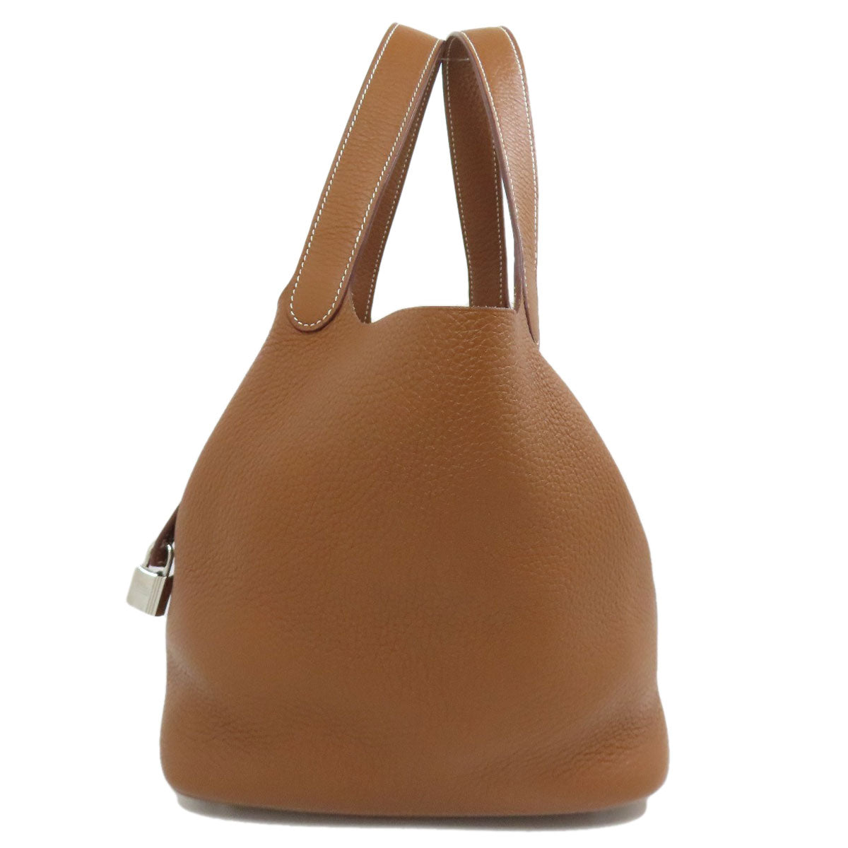 Hermes Handbag Taurillon Clemence Picotin Lock Mm Silvermetal Brown Gold Travel Bag