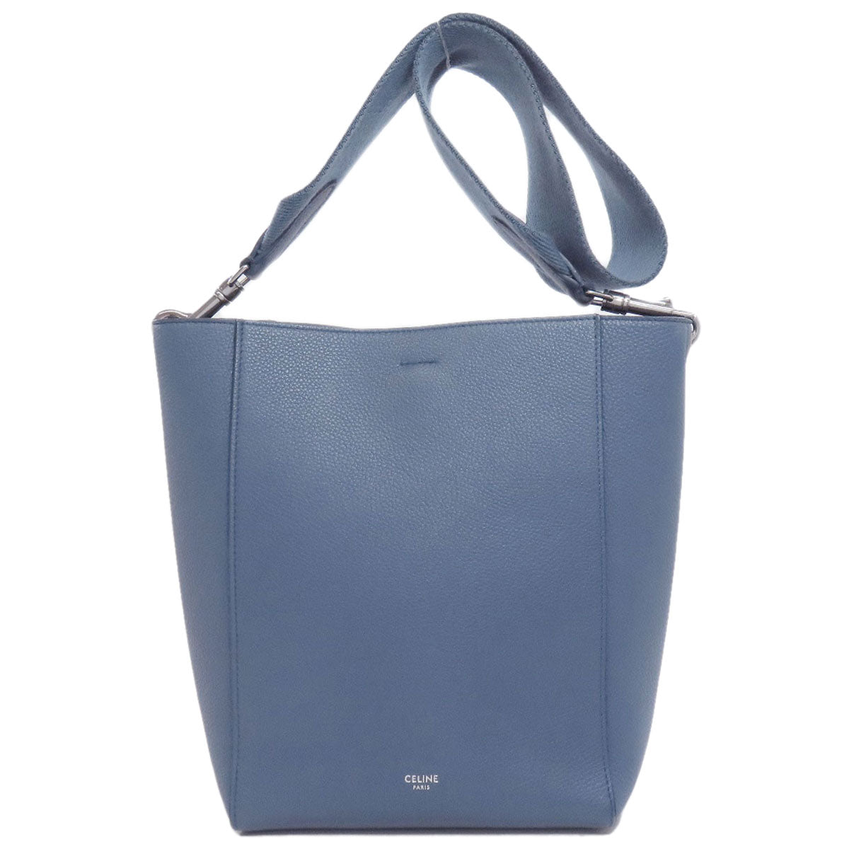 Shoulder Bag Calfskin Sangle Blue Small
