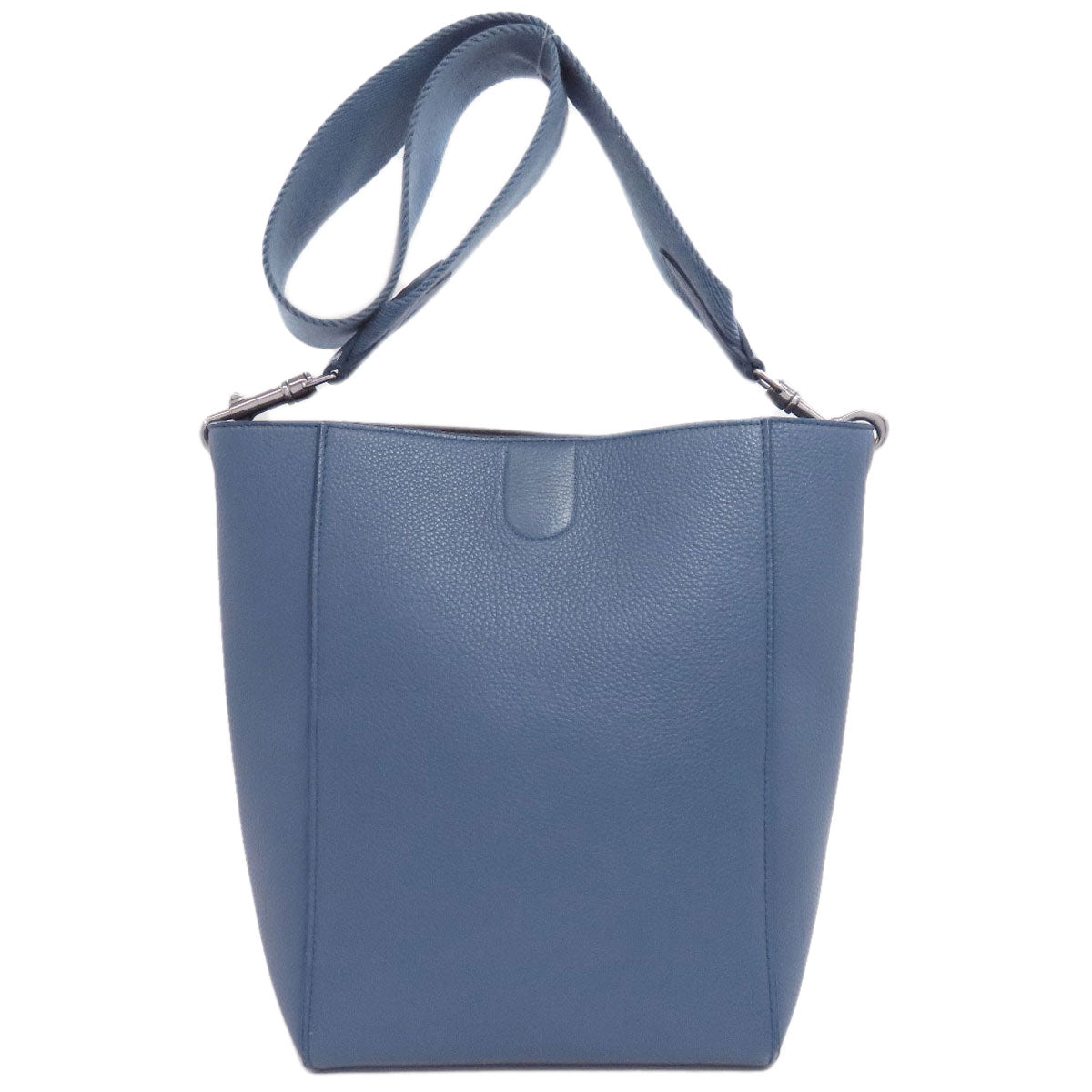 Shoulder Bag Calfskin Sangle Blue Small
