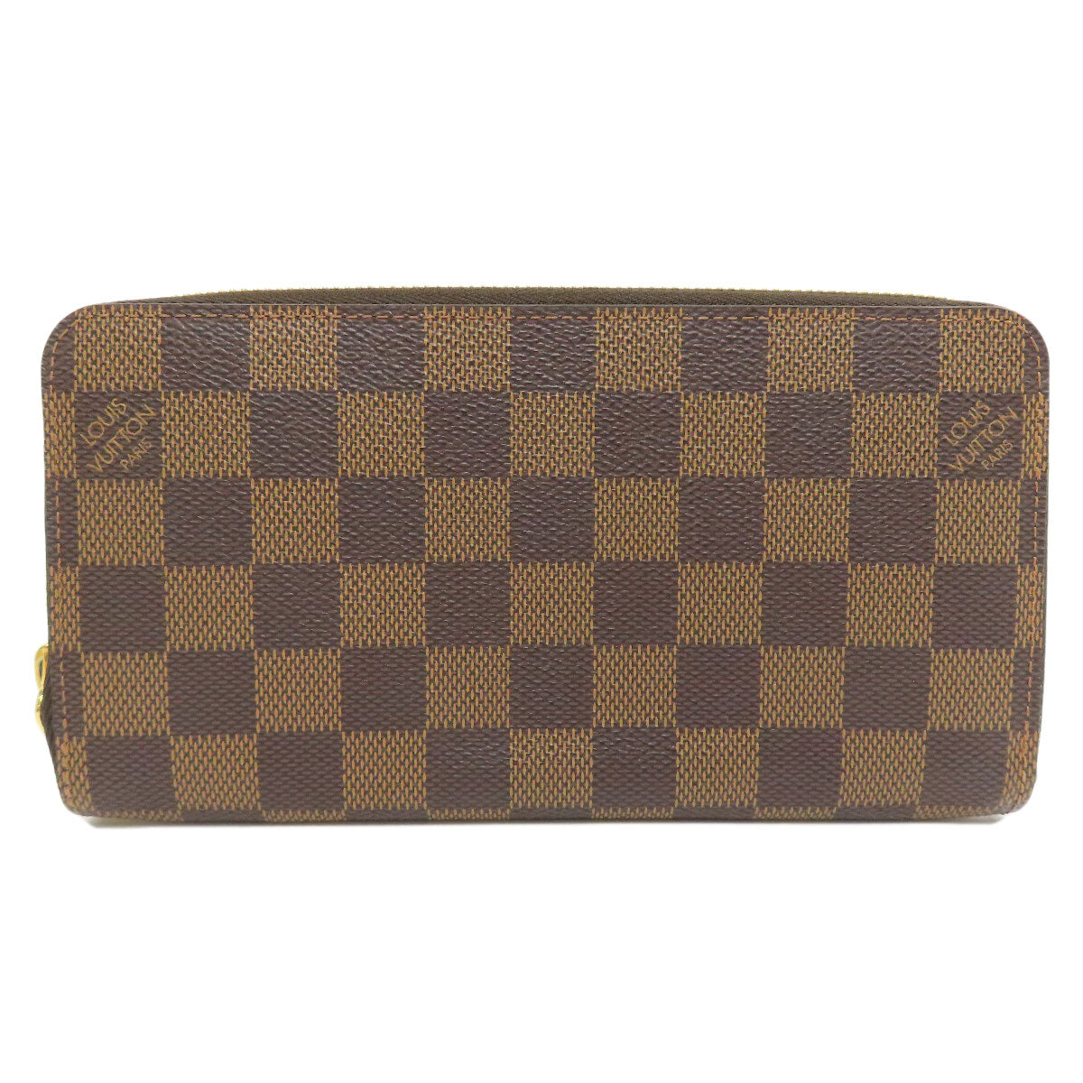 Louis Vuitton Long Purse N60015 Damier Zippy Canvas Brown Wallet Case