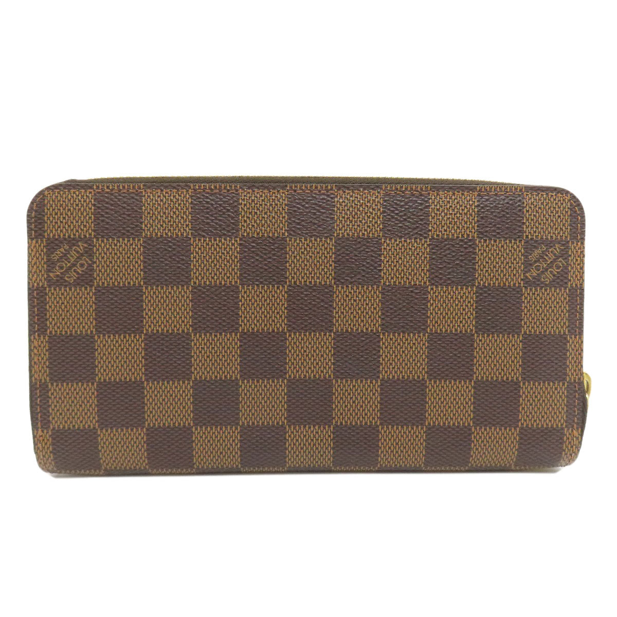Louis Vuitton Long Purse N60015 Damier Zippy Canvas Brown Wallet Case
