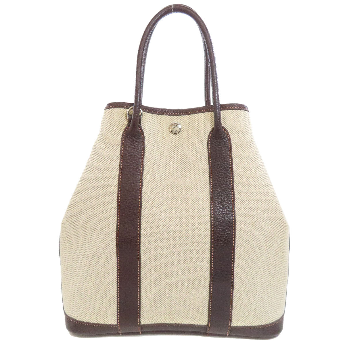 Hermes Handbag Tower Ash Garden File Silvermetal Women Brown Travel Bag