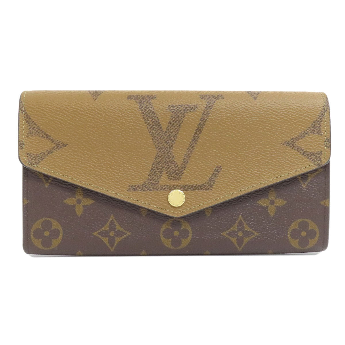 Louis Vuitton Long Purse M80726 Giant Portefeuille Monogram Brown Wallet Case