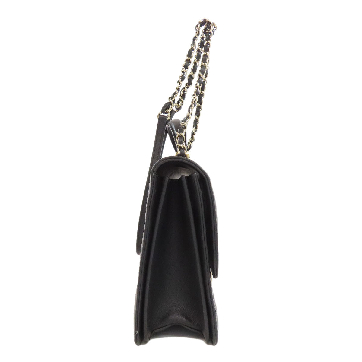 Chanel lambskin Matelasse Black Gold Handbag