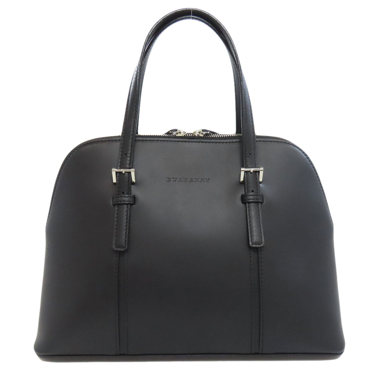 Burberry Women Handbag Leather Black Logo Travel Bag