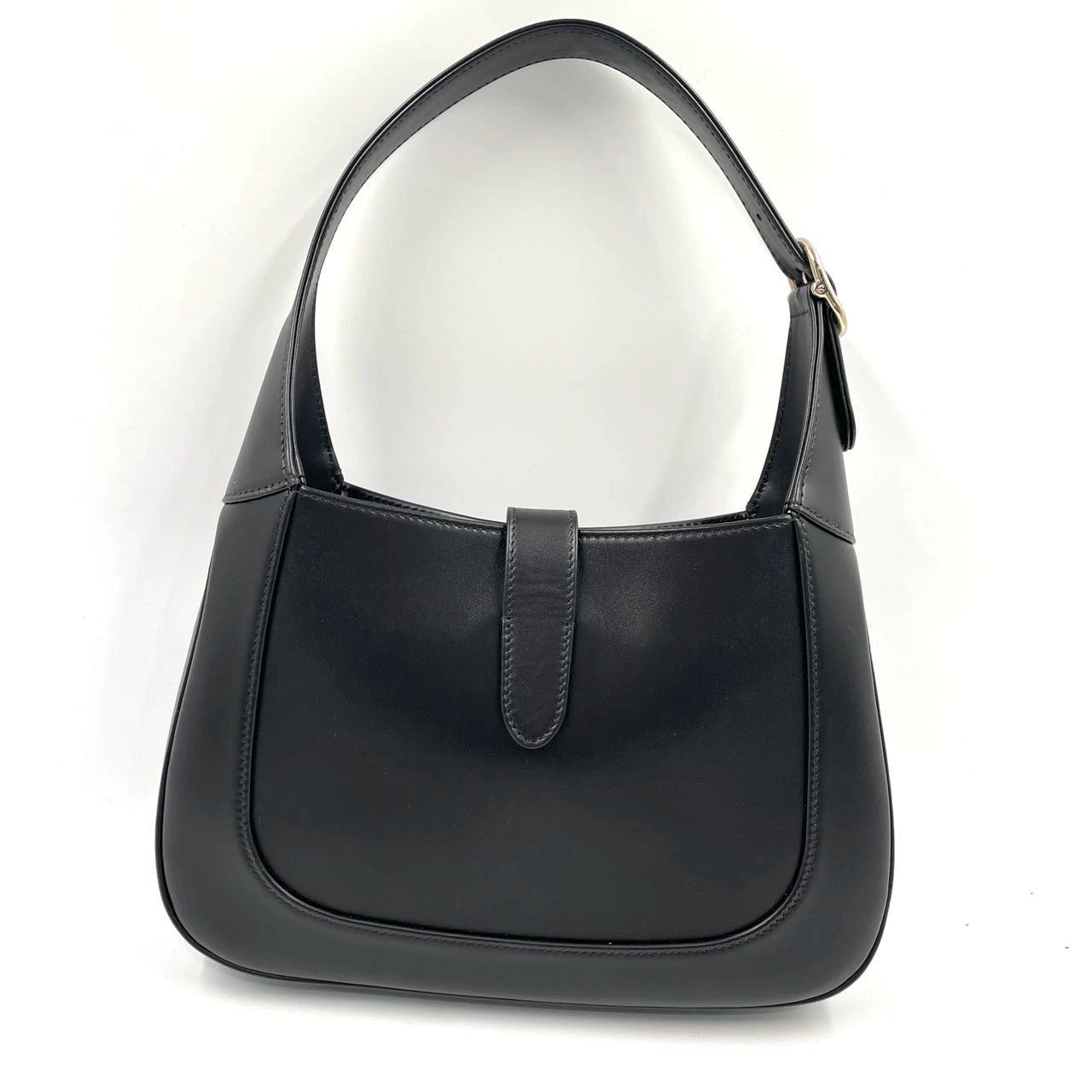 Gucci Jackie Clasp S24 Leather Black Small Shoulder Bag S24 1