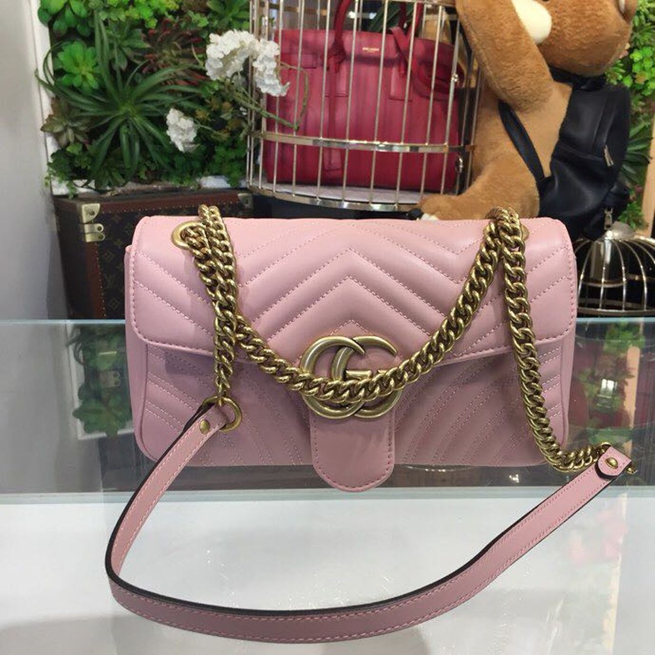 gg Marmont MatelassÃ© Dusty MatelassÃ© Pink Small Shoulder Bag Beaunoirrbeaunoirr Dtdit