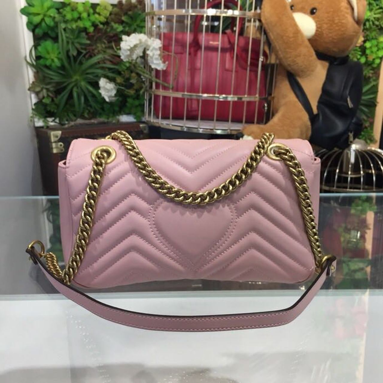 gg Marmont MatelassÃ© Dusty MatelassÃ© Pink Small Shoulder Bag Beaunoirrbeaunoirr Dtdit