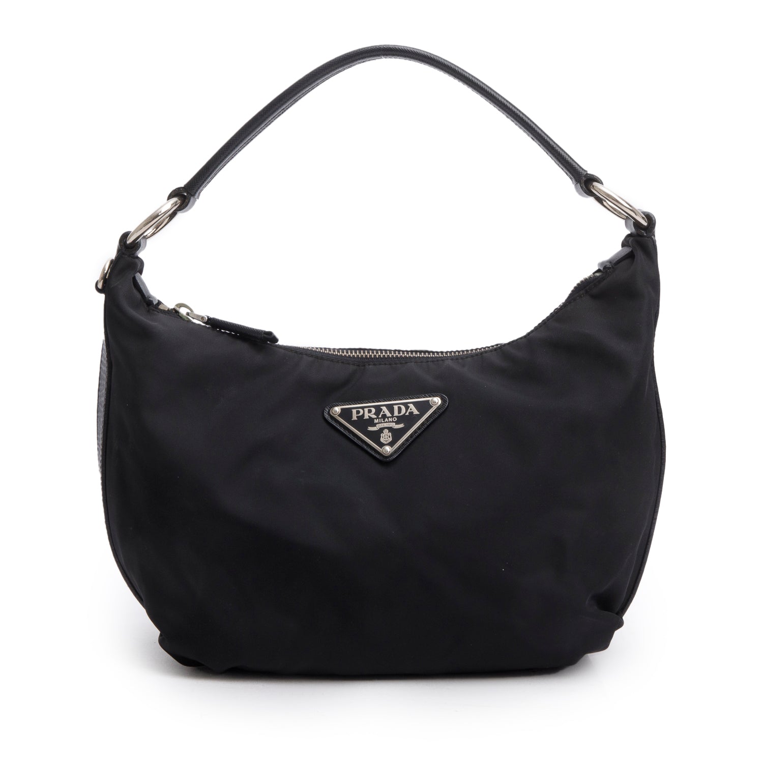Prada Tessuto Saffiano Shoulder Bag Leather Nylon
