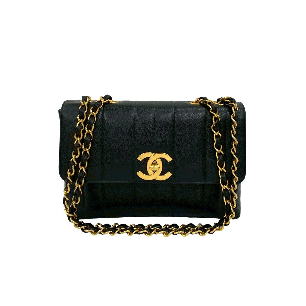 Chanel Matt caviar skin Mademoiselle Black Shoulder Bag