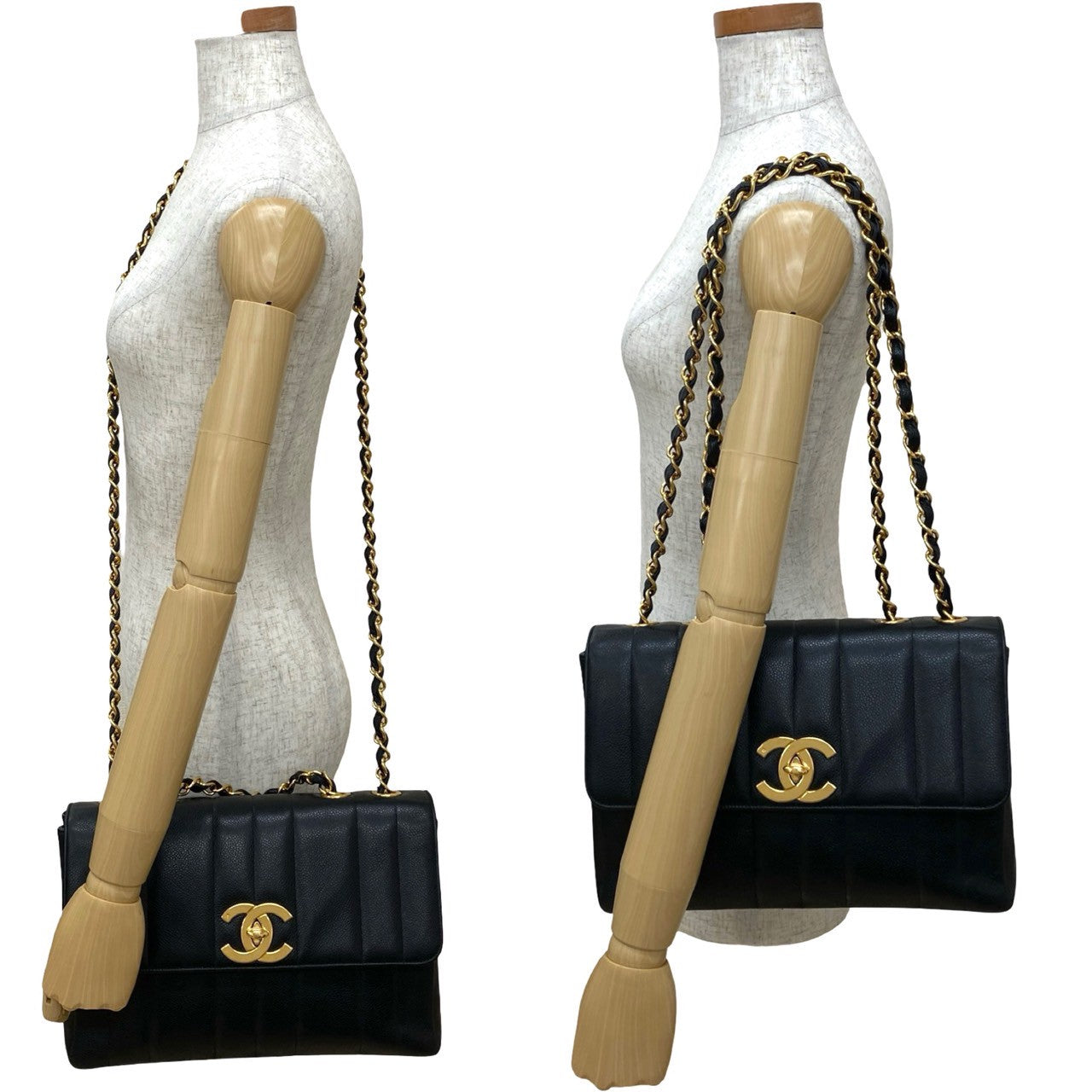 Chanel Matt caviar skin Mademoiselle Black Shoulder Bag