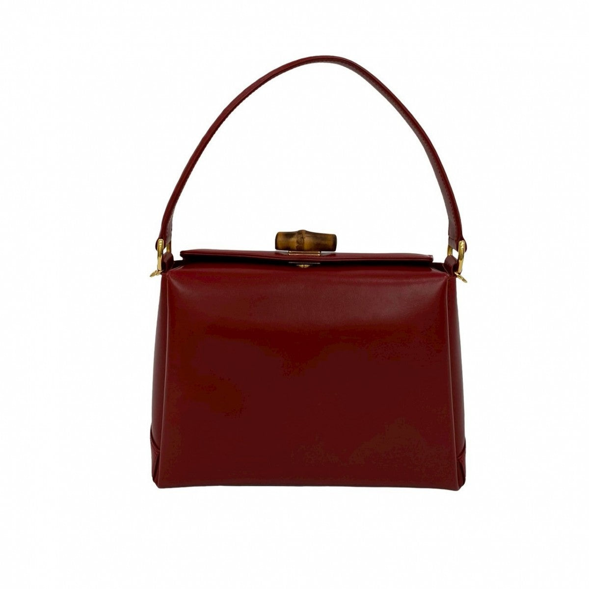 Gucci Bamboo Calfskin Red Handbag