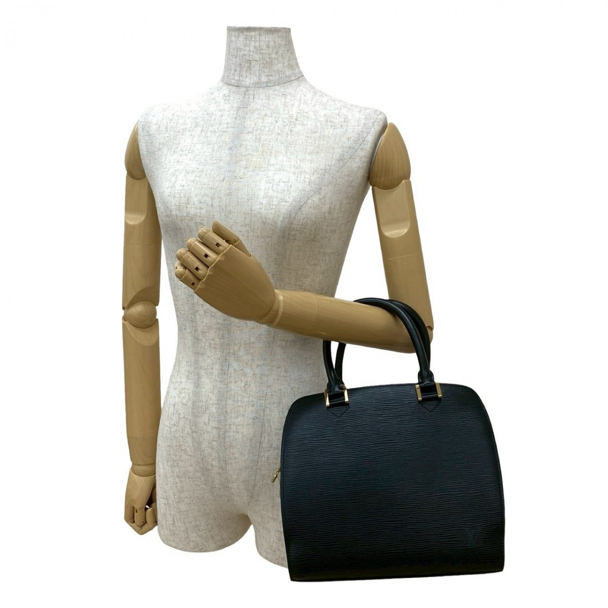 Louis Vuitton Epi Ponneuf Leather Black Handbag
