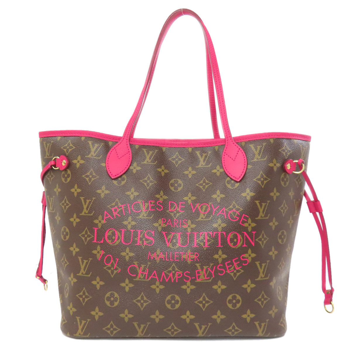 Louis Vuitton M40940 Neverfull MM Ikat Flower Monogram Canvas Brown Tote Bag