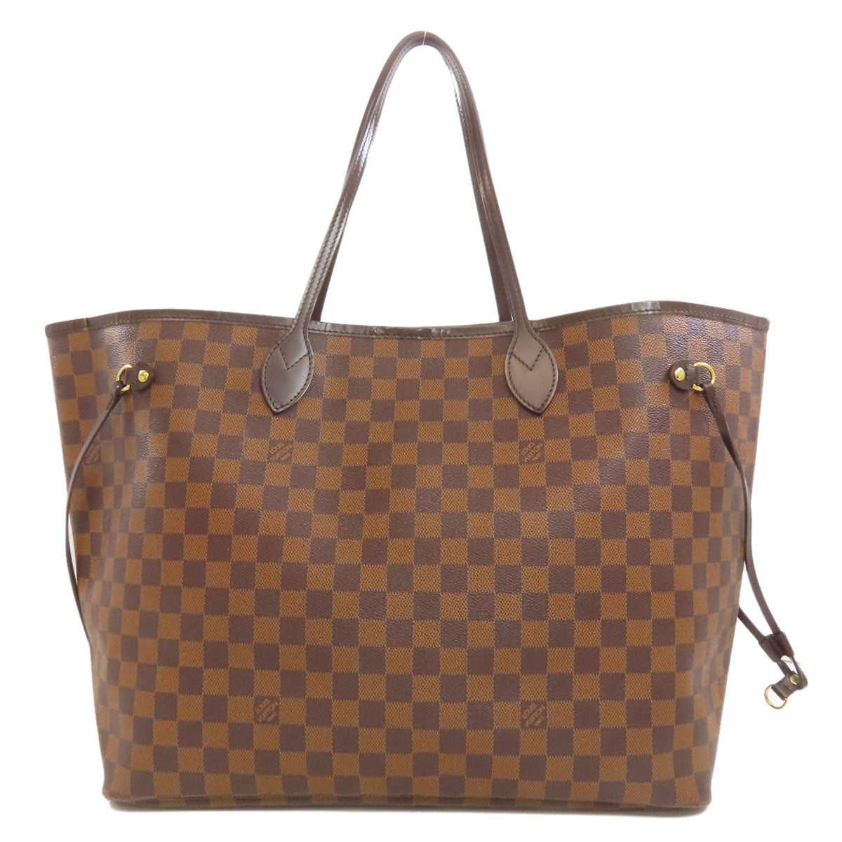 Louis Vuitton N51106 Damier Neverfull GM old Canvas Brown Tote Bag