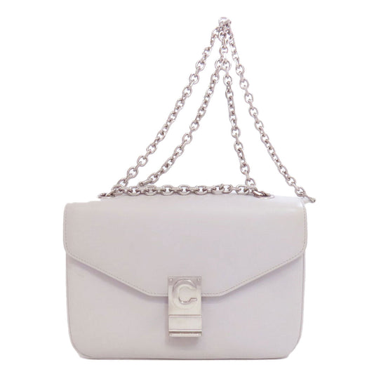 Shoulder Bag Gray Cmetal Women Leather