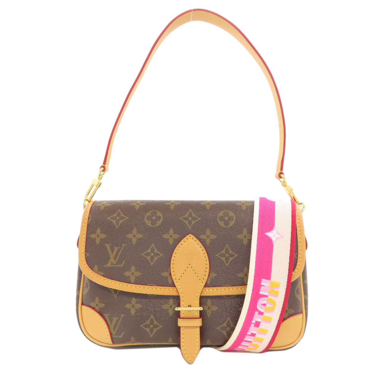 Louis Vuitton M46049 Diane NM PM Monogram Canvas Brown Shoulder Bag