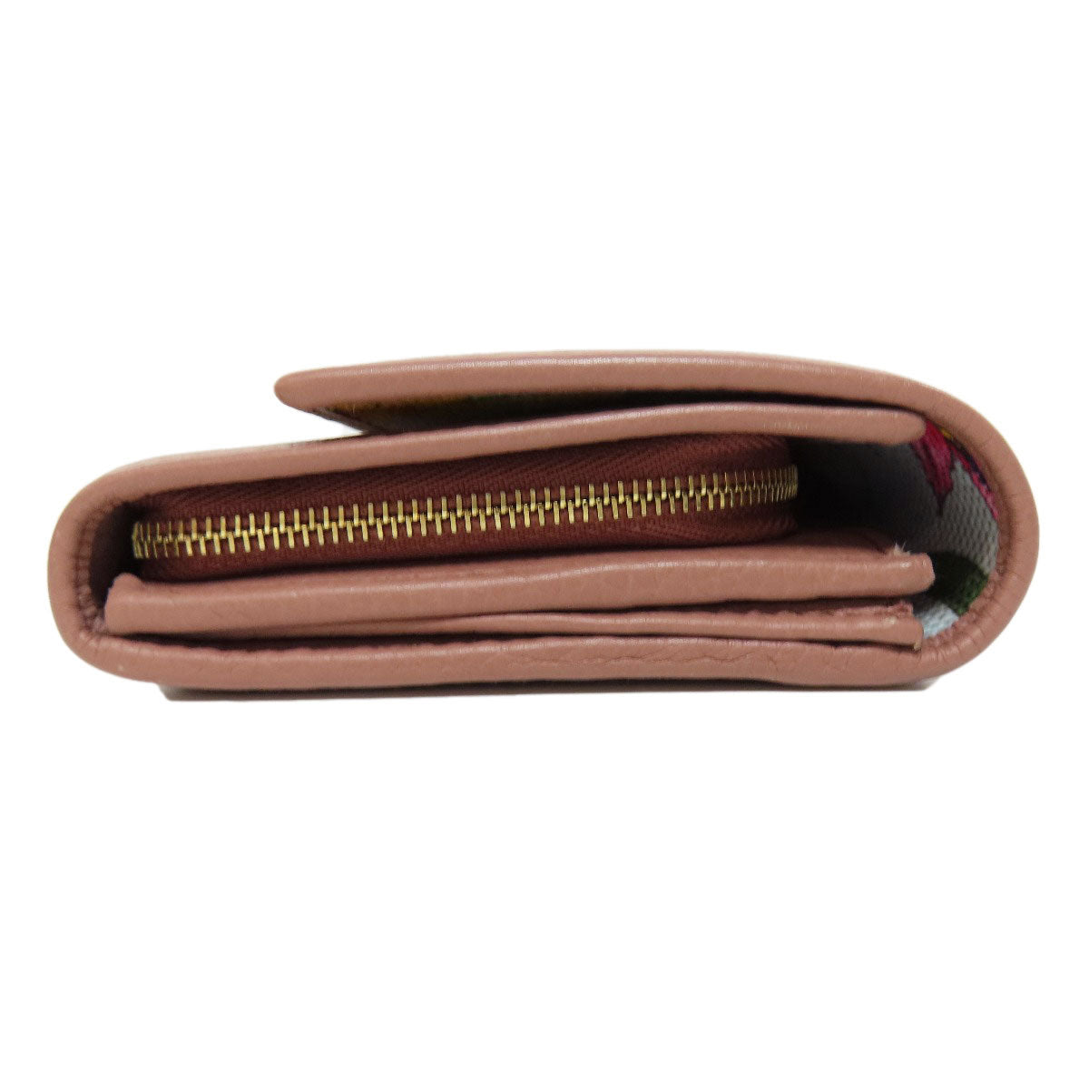 Gucci Long Purse Swing Leather Pink Wallet Case