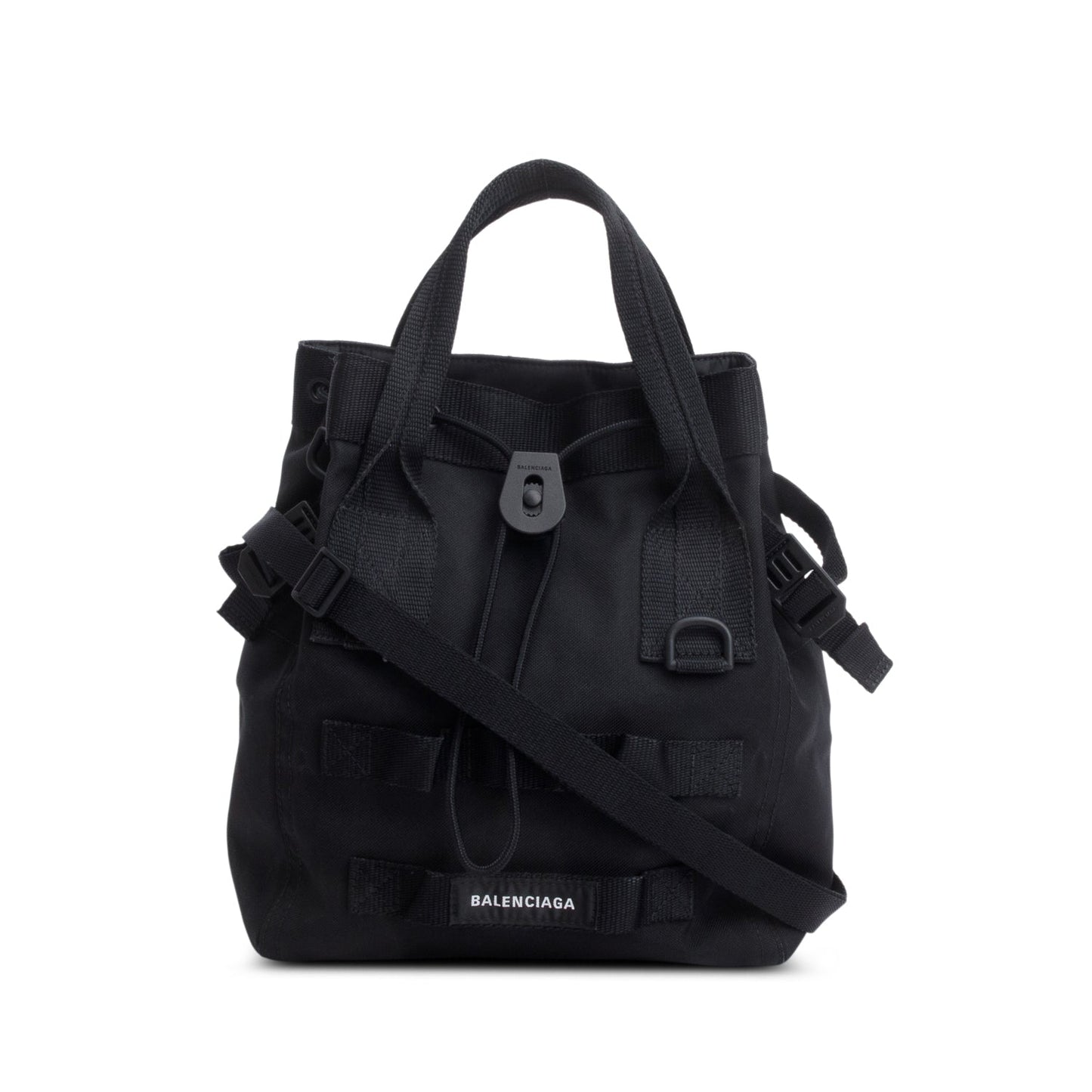 Balenciaga Patch Tote Bag Canvas Black