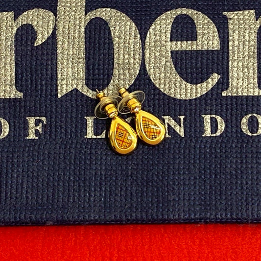 Burberry Pierce Plated Handbag Gold Yellow Travel Bag