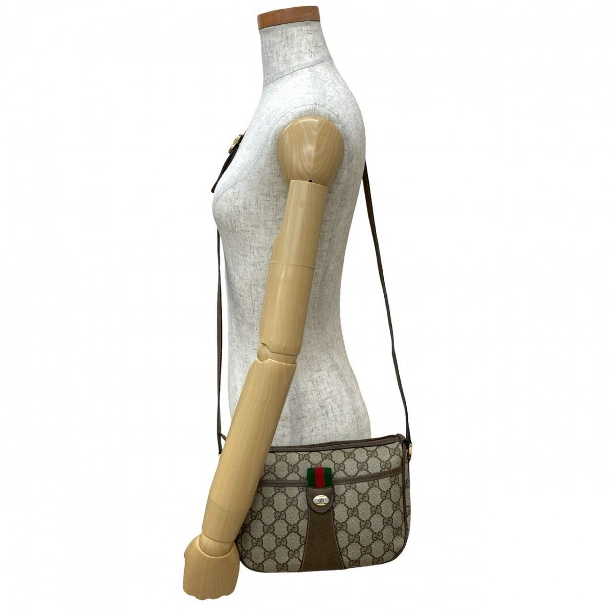 Gucci Sherry line Leather Brown Shoulder Bag 2
