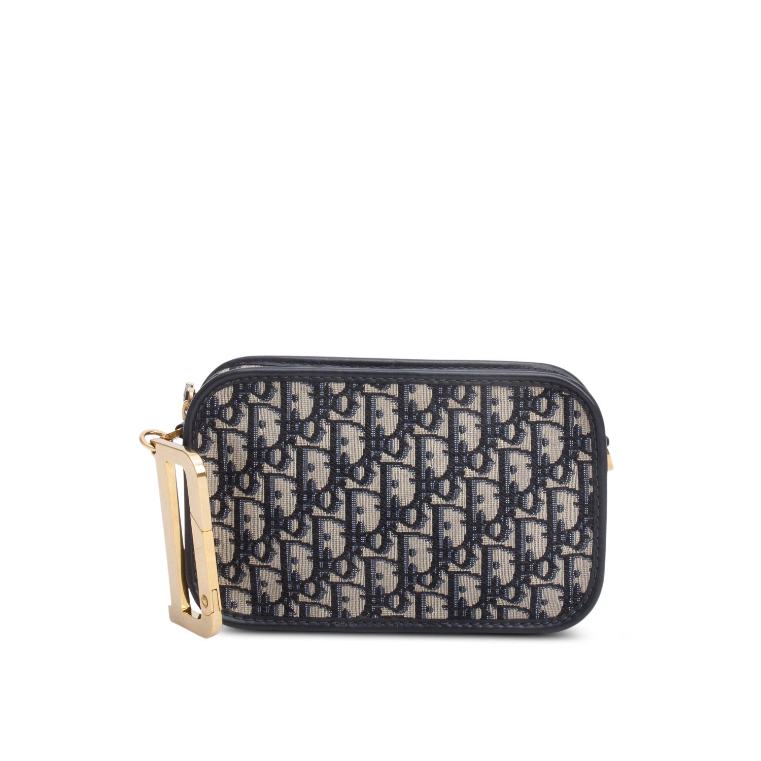 Dior Christian Navy Oblique quake Clutch Handbag Clutch Bag