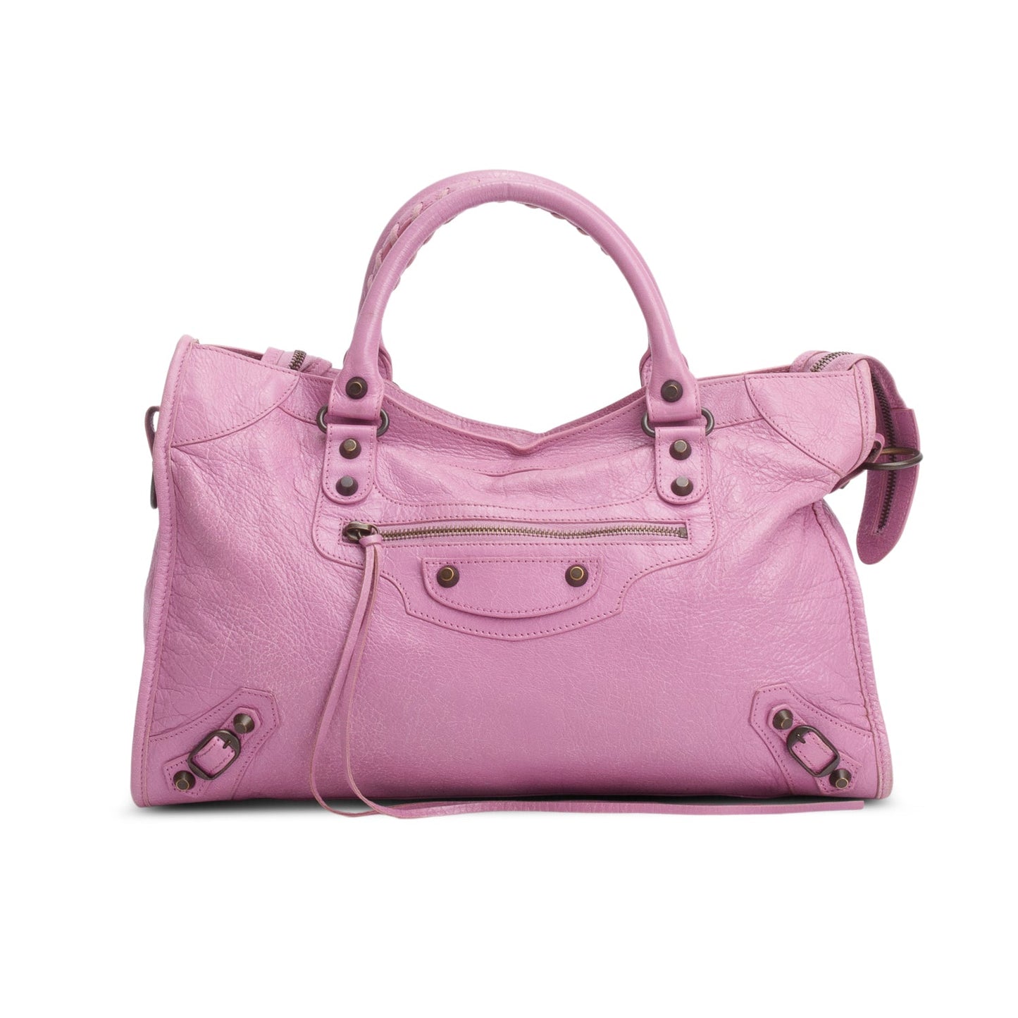Balenciaga Purple Arena Lambskin Le City Bag Leather Medium Travel Bag