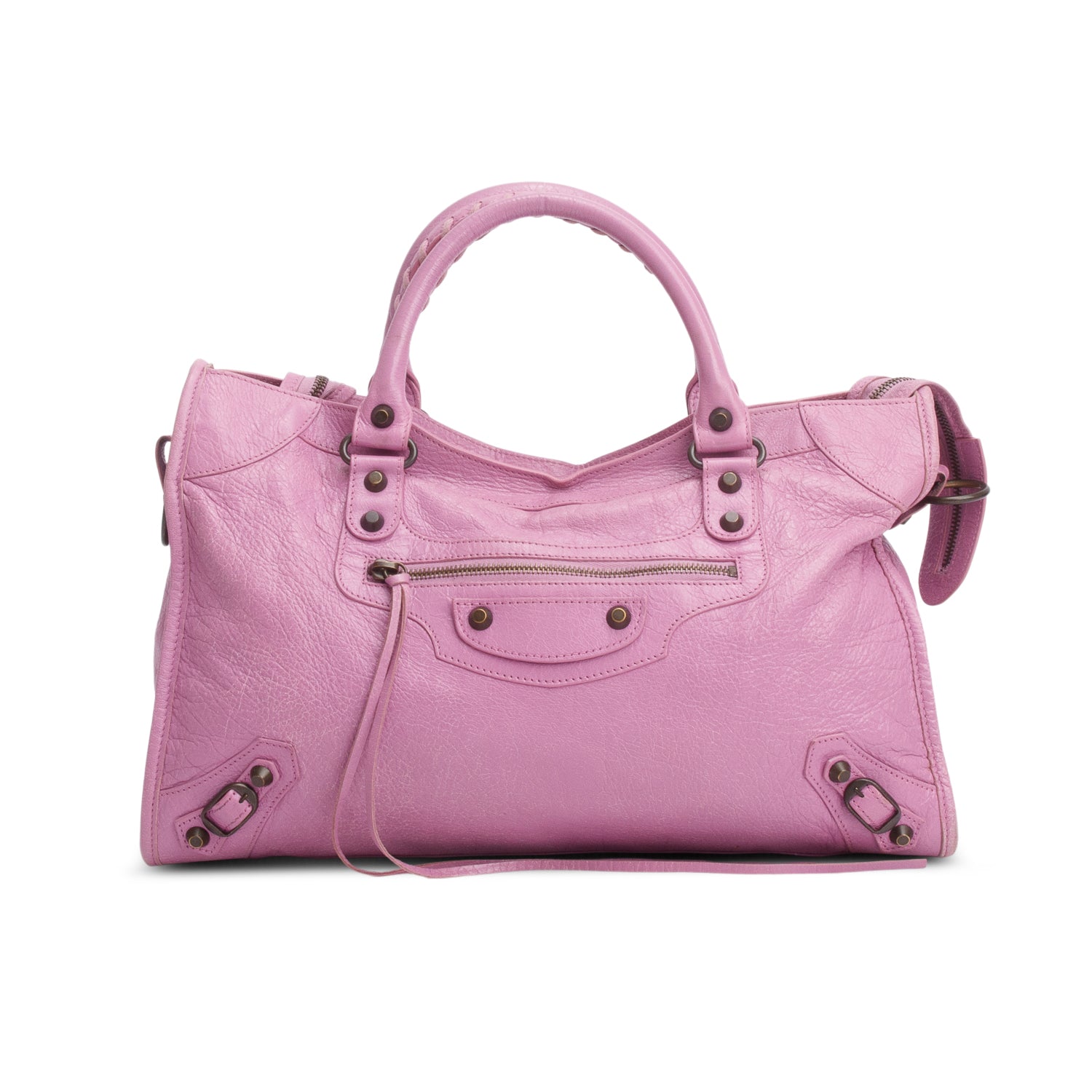 Balenciaga Purple Arena Lambskin Le City Bag Leather Medium Travel Bag