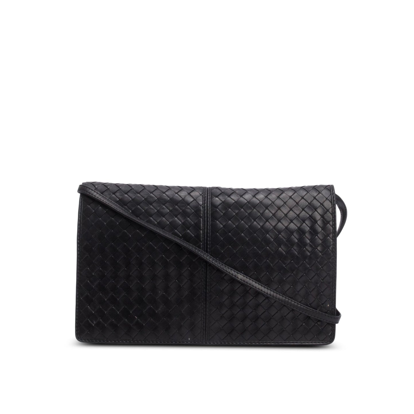 Bottega Veneta Intrecciato Clutch Leather Black Clutch Bag