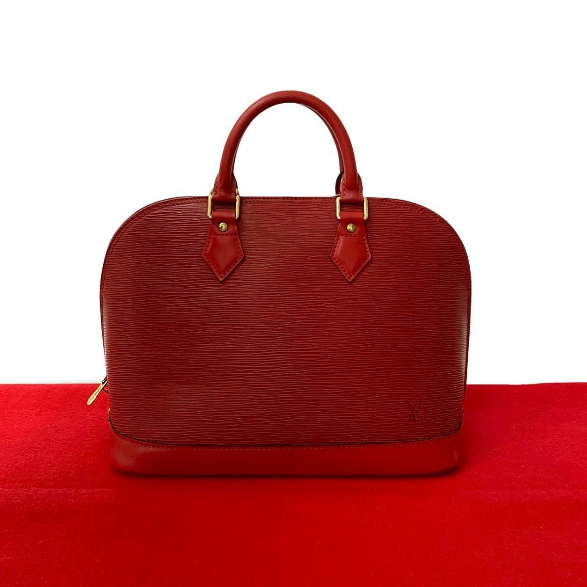 Louis Vuitton Epi Alma PM Leather Red Handbag