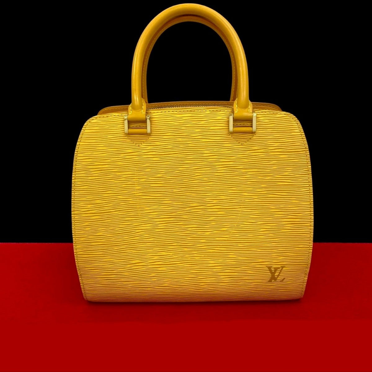 Louis Vuitton yellow Epi Ponneuf Leather Handbag