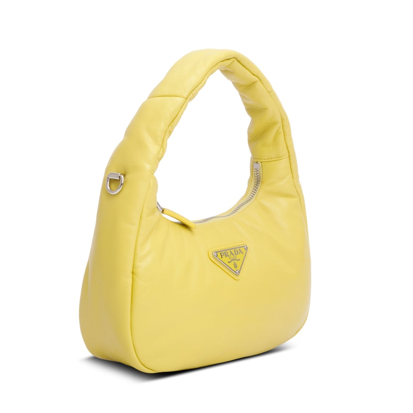 Prada Yellow Nappa Soft Padded Bag Mini Travel Bag