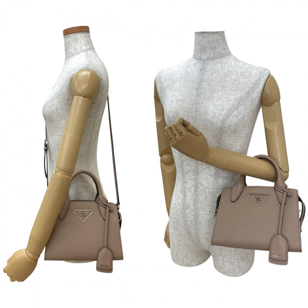 Shoulder Bag Kristen Leather Beige