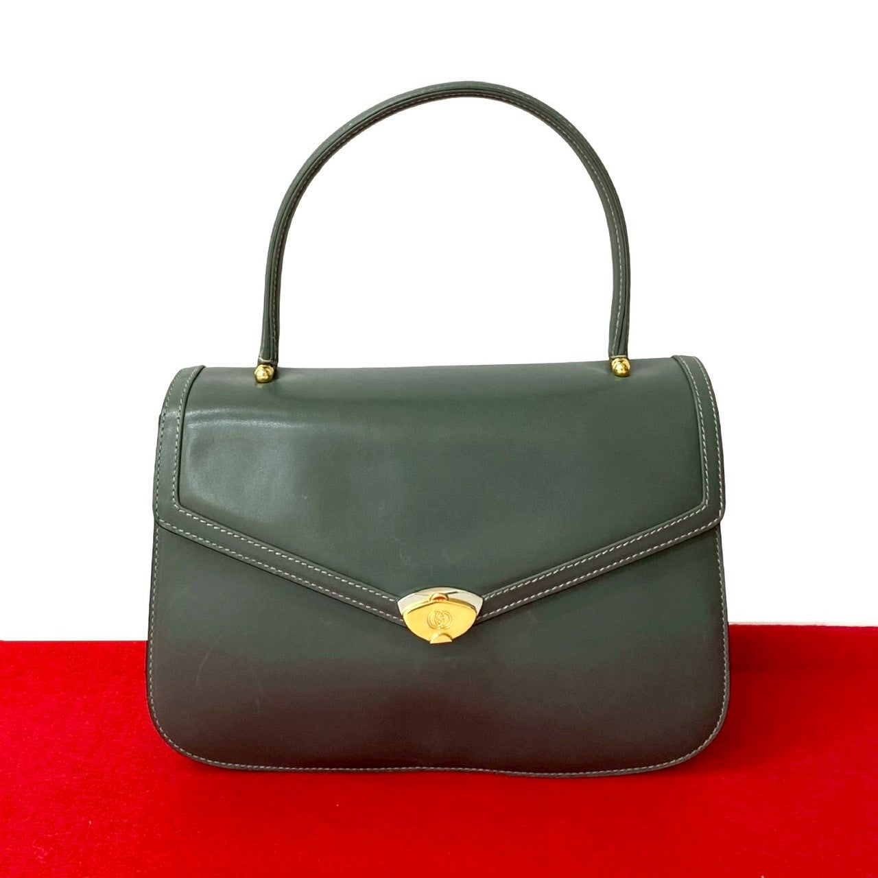 Gucci Leather Gray Handbag