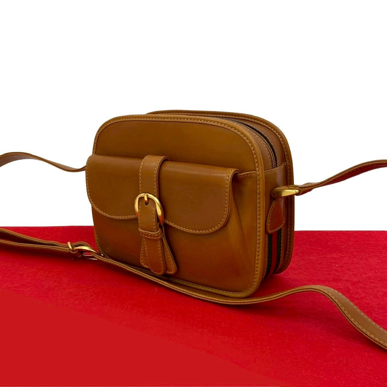 Gucci Sherry line Leather Brown Shoulder Bag 5