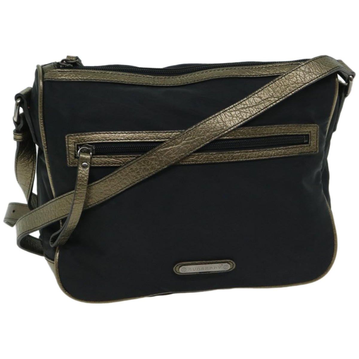 Burberry Luxury Shoulder Bag Auth Nylon Black