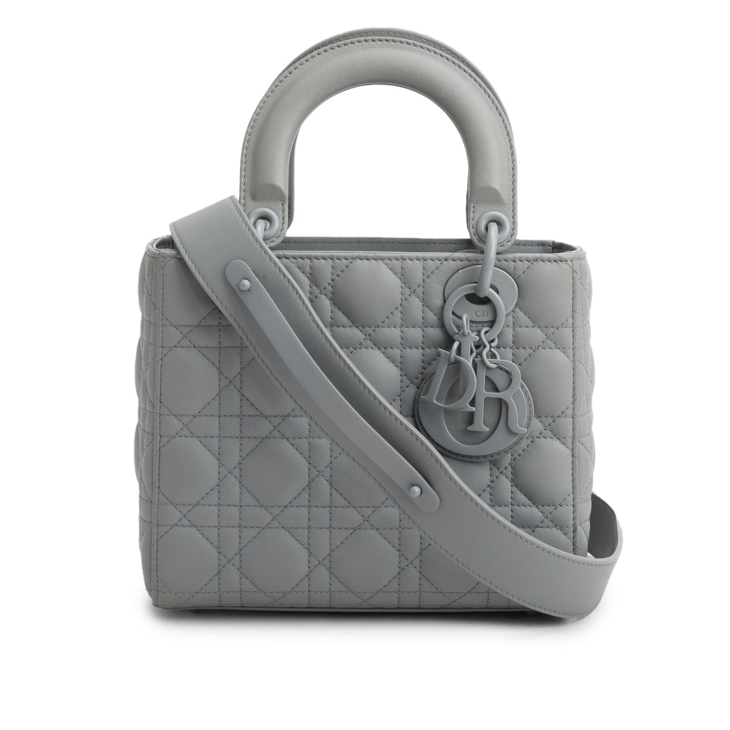 Dior Christian Gray Ultra Matte Calfskin Cannage My Small Travel Bag