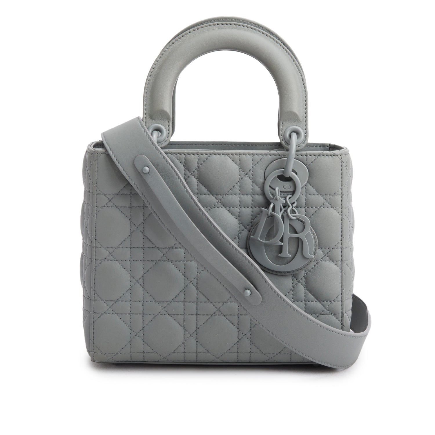 Dior Christian Gray Ultra Matte Calfskin Cannage My Small Travel Bag