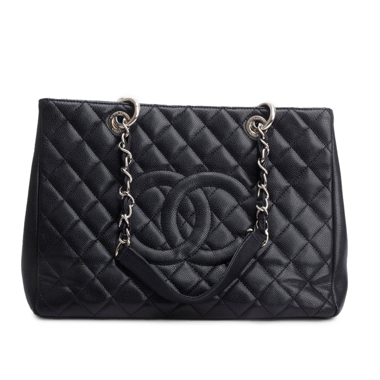 Chanel Caviar Grand Shopping GST Leather Black Travel Bag 24