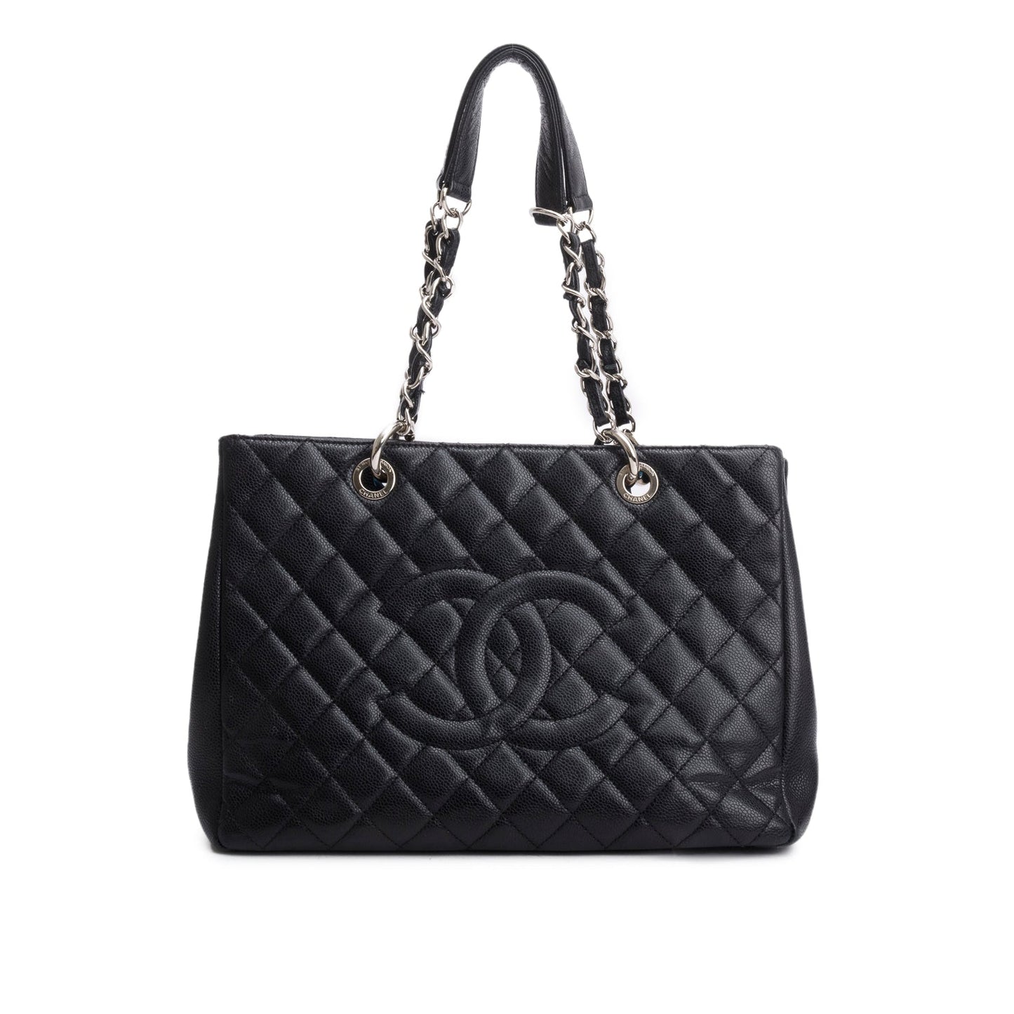 Chanel Caviar Grand Shopping GST Leather Black Travel Bag 24