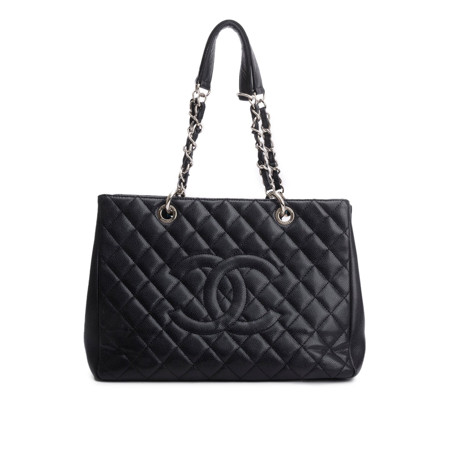 Chanel Caviar Grand Shopping GST Leather Black Travel Bag 24