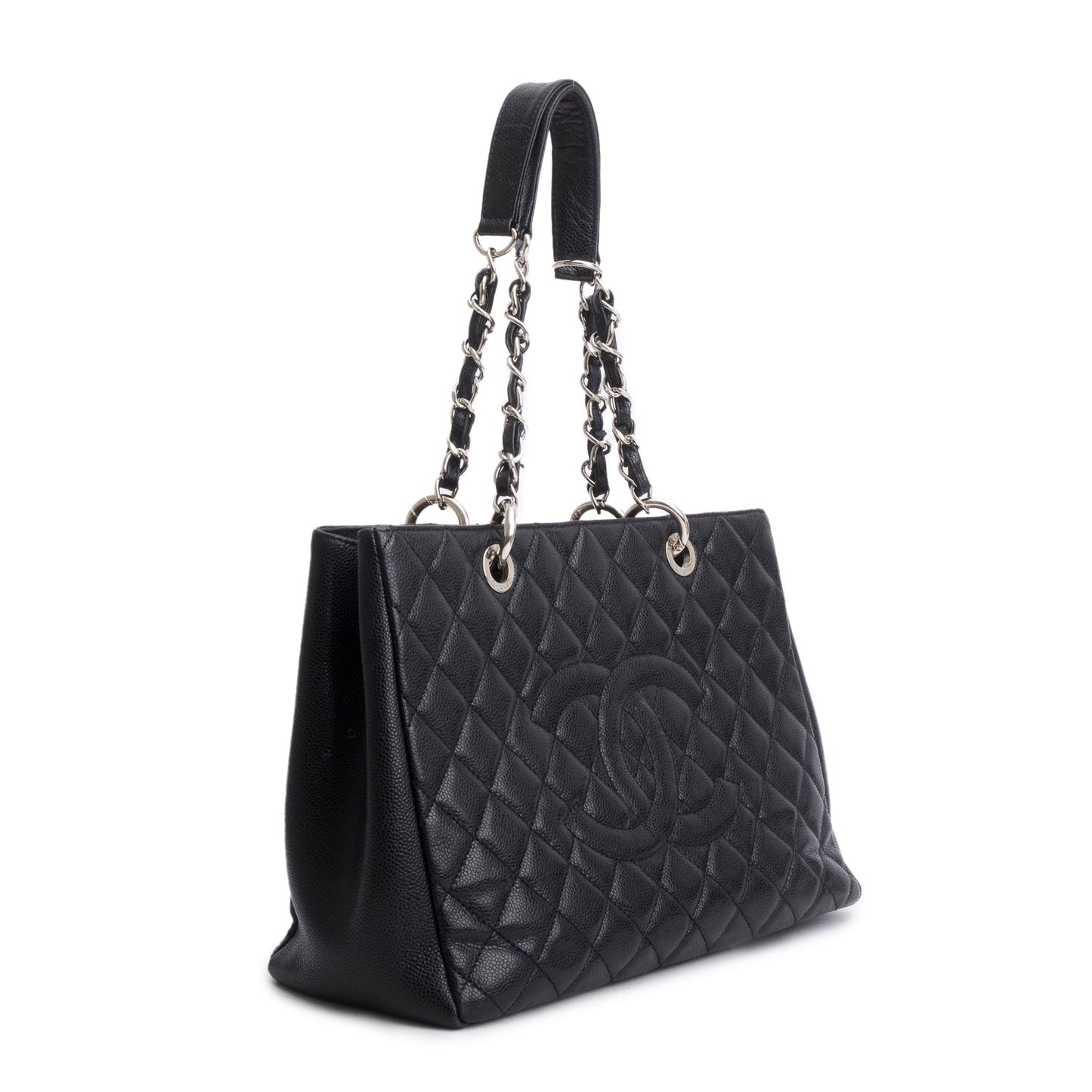 Chanel Caviar Grand Shopping GST Leather Black Travel Bag 24