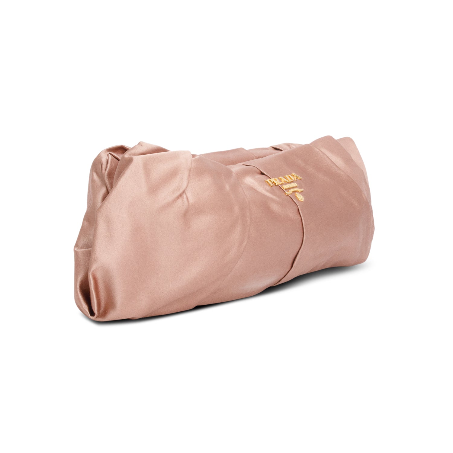 Prada Raso Frame Clutch Handbag Satin Pink Clutch Bag