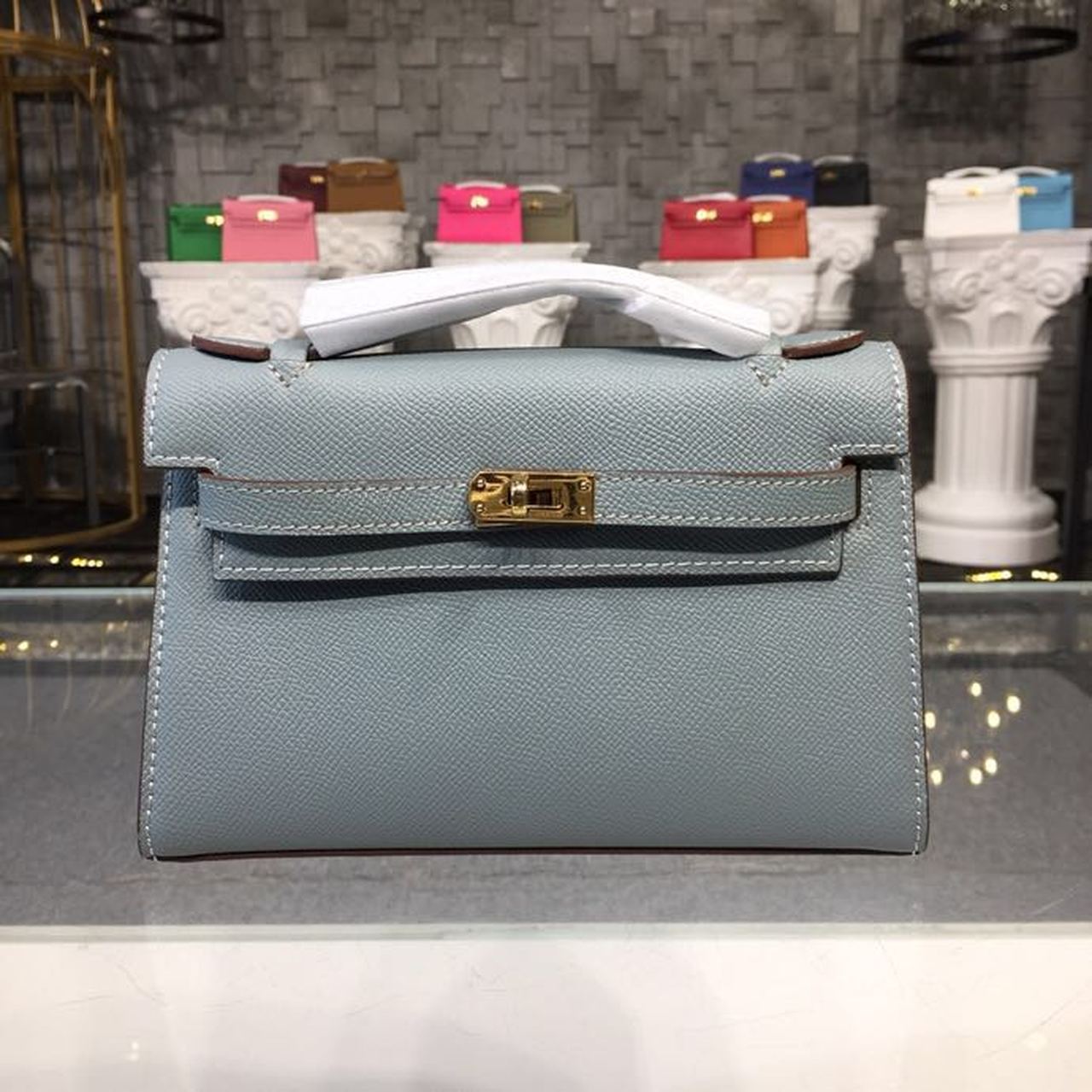 Top Quality Kelly Kp Pochette Jean For Blue Gold Travel Bag
