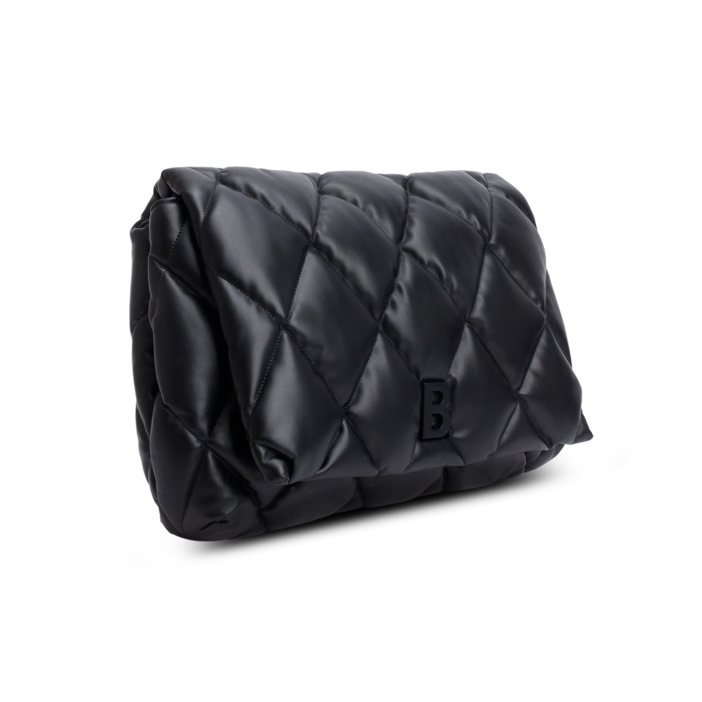 Balenciaga Nappa Calfskin Touch Puffy Clutch Quilted Black Clutch Bag